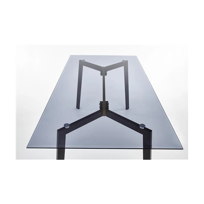TRAX stół blat - dymiony, nogi - czarne (2p=1szt)-120141