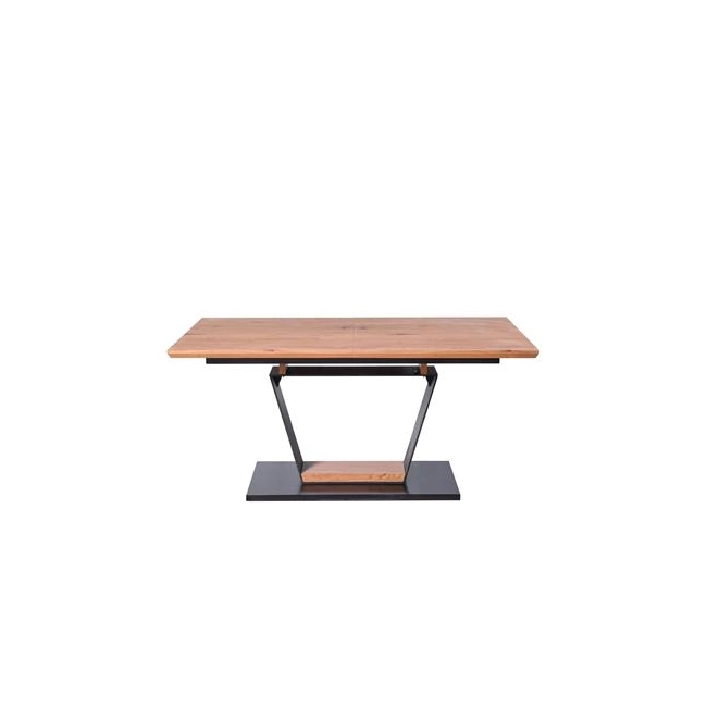URBANO stół rozkładany, blat - dąb złoty, noga - czarny / dąb złoty (3p=1szt)-120338