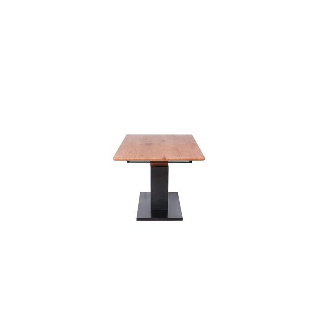 URBANO stół rozkładany, blat - dąb złoty, noga - czarny / dąb złoty (3p=1szt)-120345