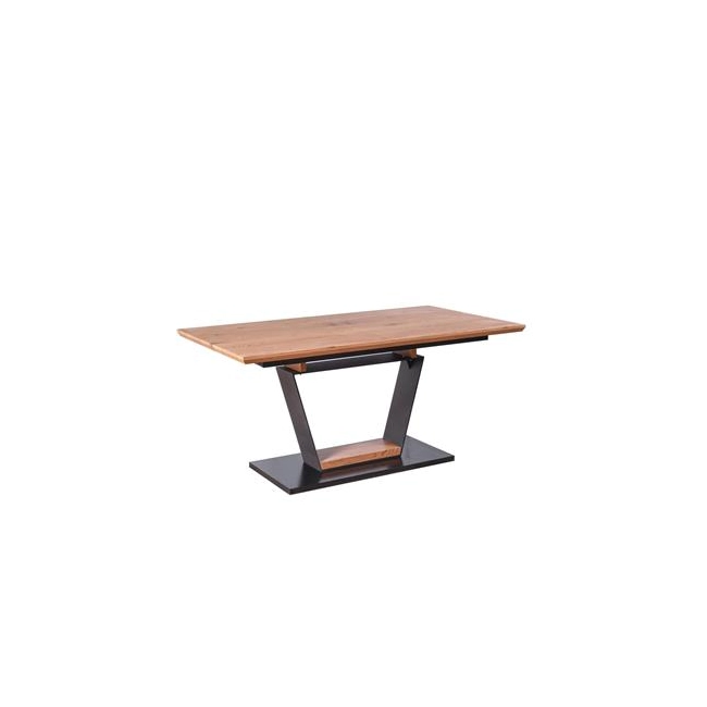 URBANO stół rozkładany, blat - dąb złoty, noga - czarny / dąb złoty (3p=1szt)-120346
