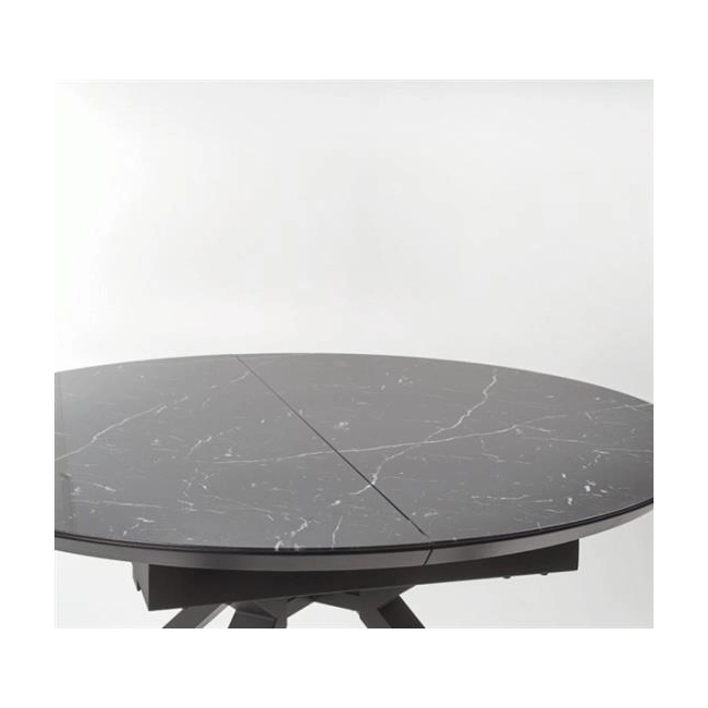 VERTIGO stół rozkładany, blat - czarny marmur, nogi - czarny (2p=1szt)-120551