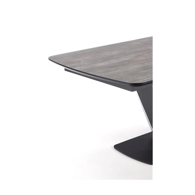 VINSTON stół rozkładany, blat - ciemny popiel / czarny, nogi - czarny (3p=1szt)-120643