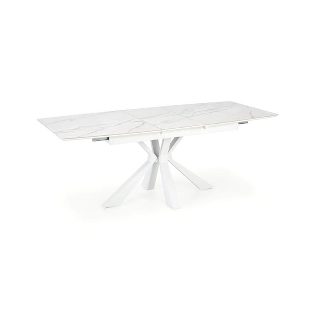 VIVALDI stół rozkładany blat - biały marmur, nogi - biały (2p=1szt)-120699