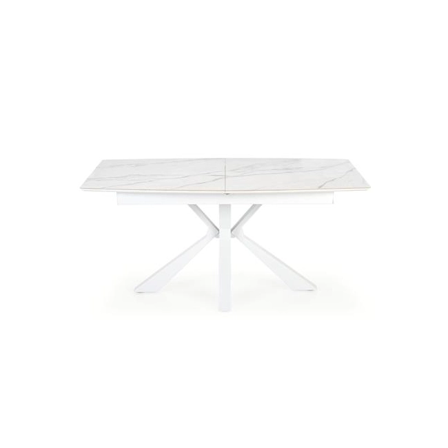 VIVALDI stół rozkładany blat - biały marmur, nogi - biały (2p=1szt)-120713
