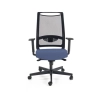 GULIETTA fotel gabinetowy, oparcie - siatka, siedzisko - czarny / niebieski - ERF6026-121007