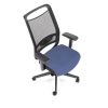 GULIETTA fotel gabinetowy, oparcie - siatka, siedzisko - czarny / niebieski - ERF6026-121011