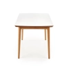 BARRET stół kolor blat - biały mat, nogi - dąb lefkas (90-190x80x75 cm) (1p=1szt)-121168