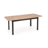 FLORIAN stół rozkładany blat - dąb artisan, nogi - czarny (2p=1szt)-121501