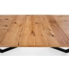 MASSIVE stół rozkładany 160-250x90x77 cm jasny dąb/czarny (2p=1szt)