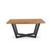 MASSIVE stół rozkładany 160-250x90x77 cm jasny dąb/czarny (2p=1szt)-121992