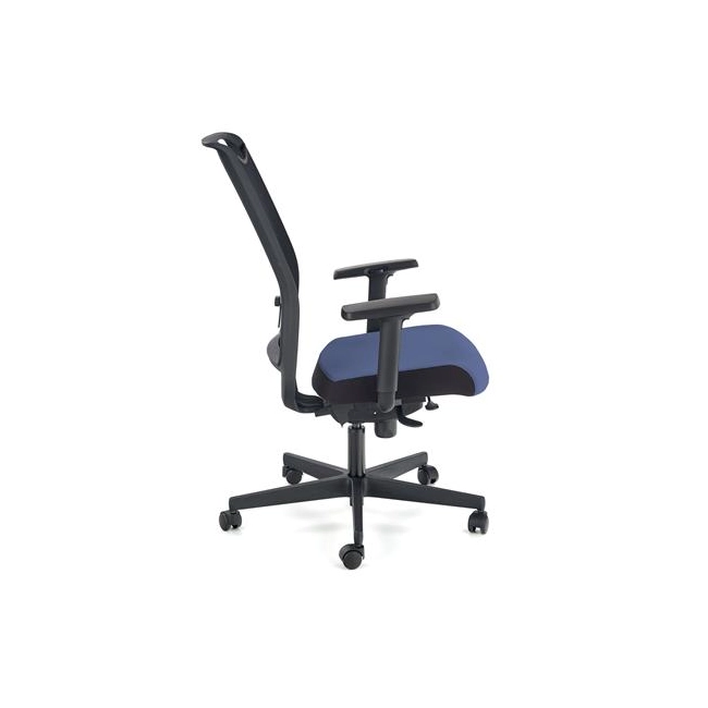 GULIETTA fotel gabinetowy, oparcie - siatka, siedzisko - czarny / niebieski - ERF6026-121009
