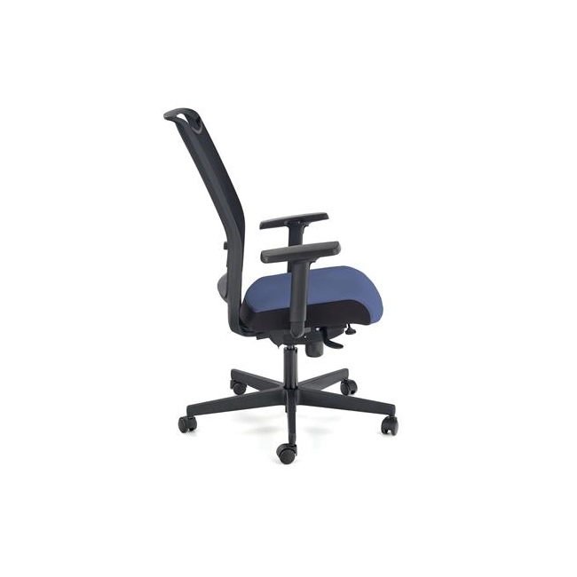 GULIETTA fotel gabinetowy, oparcie - siatka, siedzisko - czarny / niebieski - ERF6026-121010