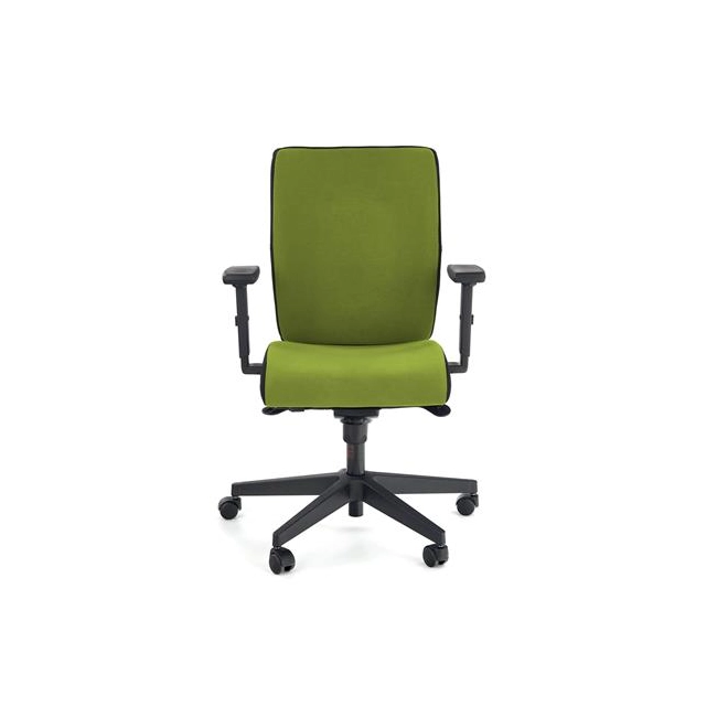 POP fotel pracowniczy, kolor: pasek boczny - czarny RN60999, front - zielony M38-121106