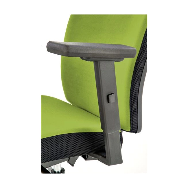 POP fotel pracowniczy, kolor: pasek boczny - czarny RN60999, front - zielony M38-121108