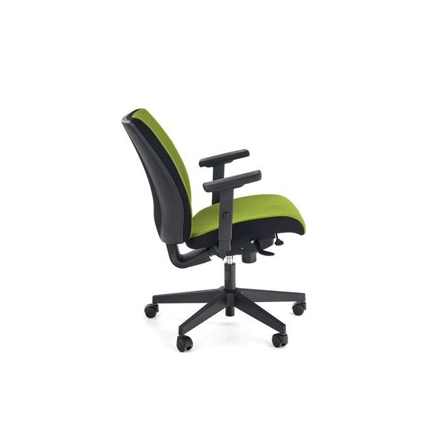 POP fotel pracowniczy, kolor: pasek boczny - czarny RN60999, front - zielony M38-121110