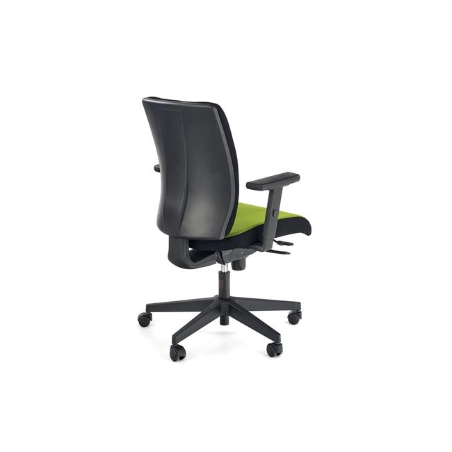 POP fotel pracowniczy, kolor: pasek boczny - czarny RN60999, front - zielony M38-121112