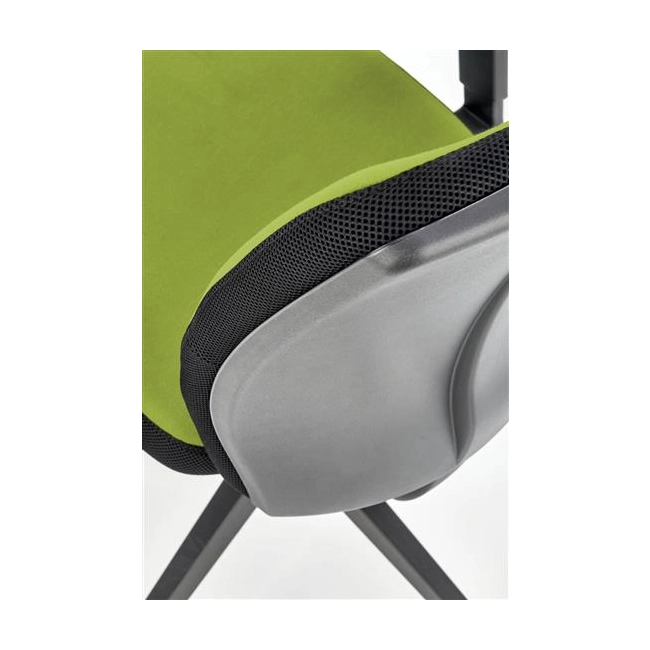 POP fotel pracowniczy, kolor: pasek boczny - czarny RN60999, front - zielony M38-121113
