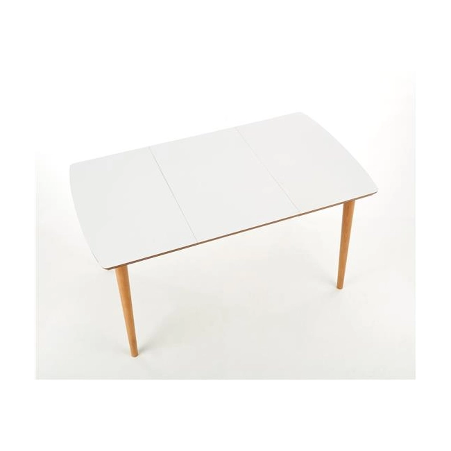 BARRET stół kolor blat - biały mat, nogi - dąb lefkas (90-190x80x75 cm) (1p=1szt)-121165
