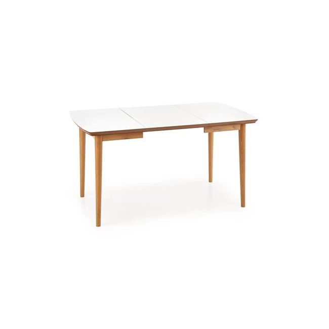 BARRET stół kolor blat - biały mat, nogi - dąb lefkas (90-190x80x75 cm) (1p=1szt)-121167