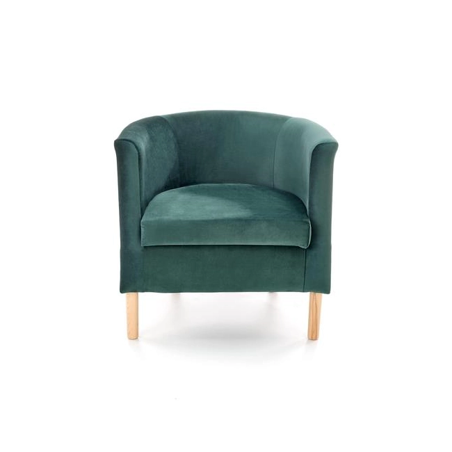 CLUBBY 2 fotel wypoczynkowy ciemny zielony / naturalny (1p=1szt)-121295