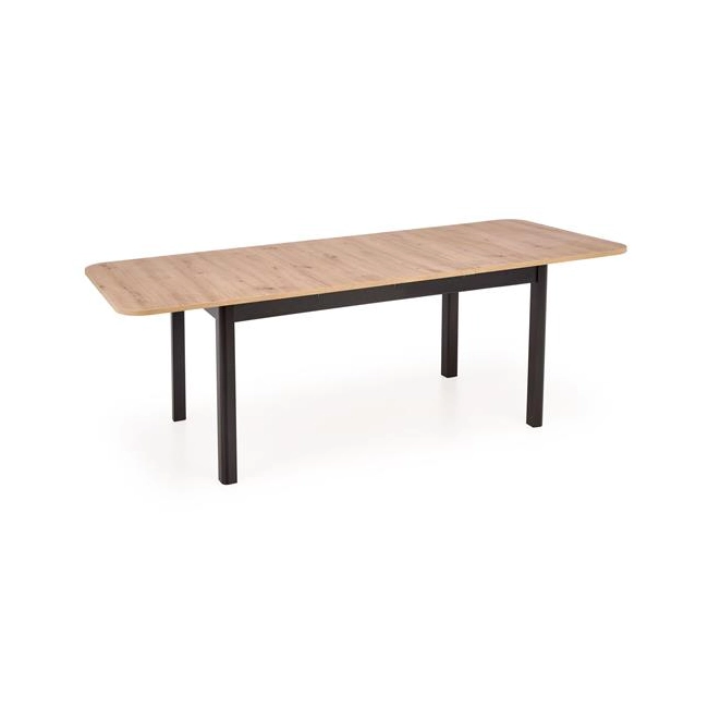 FLORIAN stół rozkładany blat - dąb artisan, nogi - czarny (2p=1szt)-121485
