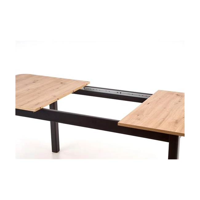 FLORIAN stół rozkładany blat - dąb artisan, nogi - czarny (2p=1szt)-121486