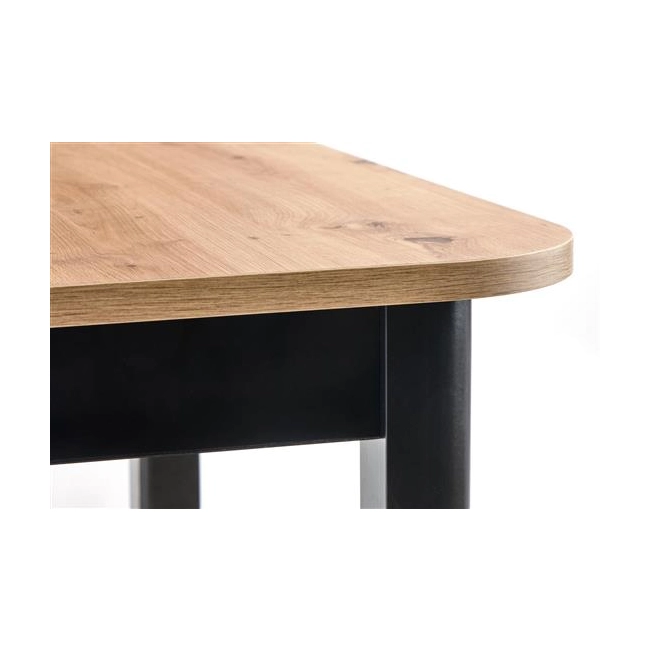 FLORIAN stół rozkładany blat - dąb artisan, nogi - czarny (2p=1szt)-121498