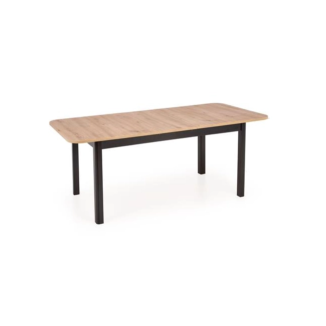 FLORIAN stół rozkładany blat - dąb artisan, nogi - czarny (2p=1szt)-121501