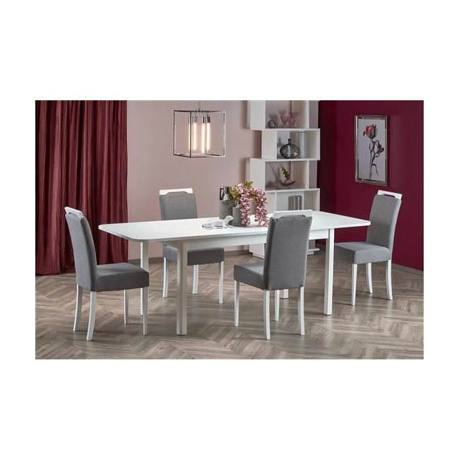 FLORIAN stół rozkładany blat - biały, nogi - biały (2p=1szt)-121511