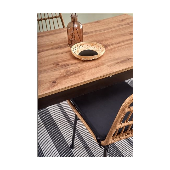 GREG stół rozkładany kolor dąb wotan/czarny (1p=1szt)-121613