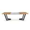 MASSIVE stół rozkładany 160-250x90x77 cm jasny dąb/czarny (2p=1szt)-122004