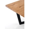 MASSIVE stół rozkładany 160-250x90x77 cm jasny dąb/czarny (2p=1szt)-122005
