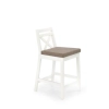 BORYS LOW krzesło barowe niskie biały / tap. Inari 23 (1p=1szt)-122264