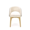 MARINO krzesło dąb miodowy / tap. MONOLITH 04 (kremowy) (1p=1szt)-122542