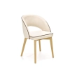 MARINO krzesło dąb miodowy / tap. MONOLITH 04 (kremowy) (1p=1szt)-122543