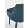 TOLEDO 3 krzesło czarny / tap. velvet pikowany Karo 4 - MONOLITH 37 (ciemny zielony) (1p=1szt)-122655