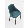 TOLEDO 3 krzesło czarny / tap. velvet pikowany Karo 4 - MONOLITH 37 (ciemny zielony) (1p=1szt)-122660