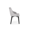 TOLEDO 3 krzesło czarny / tap. velvet pikowany Karo 4 - MONOLITH 85 (jasny popiel) (1p=1szt)-122673