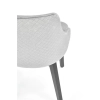 TOLEDO 3 krzesło czarny / tap. velvet pikowany Karo 4 - MONOLITH 85 (jasny popiel) (1p=1szt)-122676