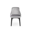 TOLEDO 3 krzesło czarny / tap. velvet pikowany Karo 4 - MONOLITH 85 (jasny popiel) (1p=1szt)-122679