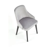 TOLEDO 3 krzesło czarny / tap. velvet pikowany Karo 4 - MONOLITH 85 (jasny popiel) (1p=1szt)-122680