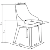TOLEDO krzesło dąb miodowy / tap. Inari 22 (jasny beż) (1p=1szt)-122690