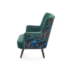 PAGONI fotel wypoczynkowy c. zielony / czarny (tkanina Bluvel #78) (1p=1szt)-122746