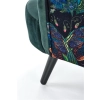PAGONI fotel wypoczynkowy c. zielony / czarny (tkanina Bluvel #78) (1p=1szt)-122750