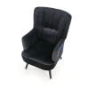 PAGONI fotel wypoczynkowy czarny (tkanina Bluvel #19) (1p=1szt)-122754