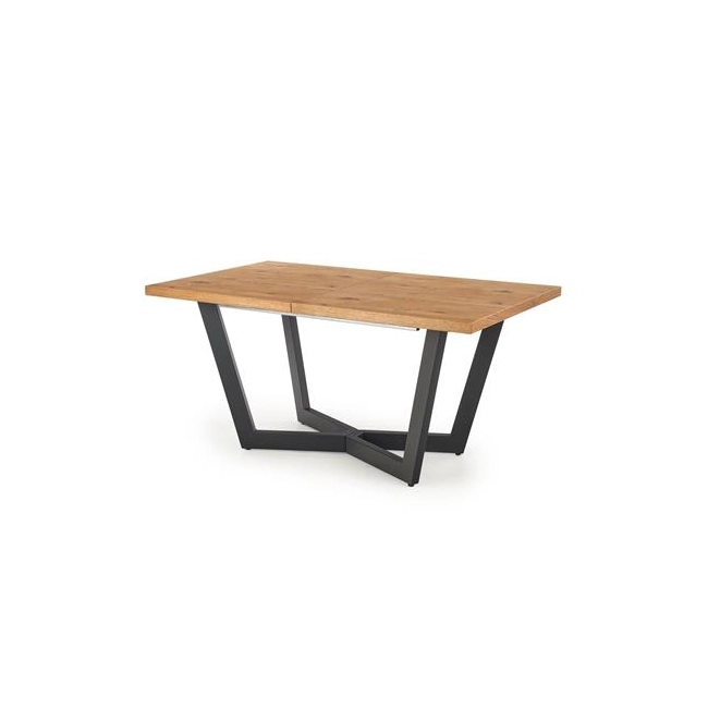 MASSIVE stół rozkładany 160-250x90x77 cm jasny dąb/czarny (2p=1szt)-122000