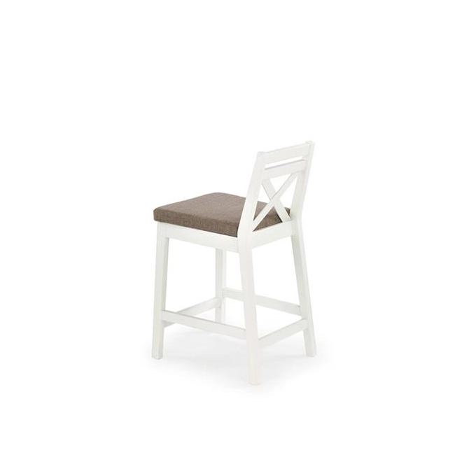 BORYS LOW krzesło barowe niskie biały / tap. Inari 23 (1p=1szt)-122263