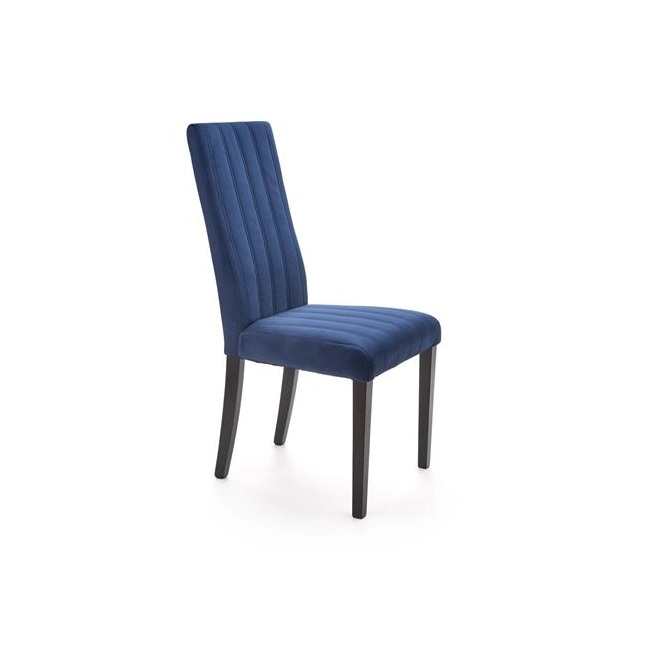 DIEGO 2 krzesło czarny / tap. velvet pikowany Pasy - MONOLITH 77 (granatowy) (1p=2szt)-122359