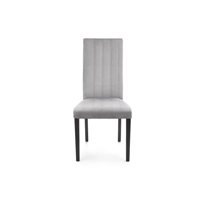 DIEGO 2 krzesło czarny / tap. velvet pikowany Pasy - MONOLITH 85 (jasny popiel) (1p=2szt)-122368