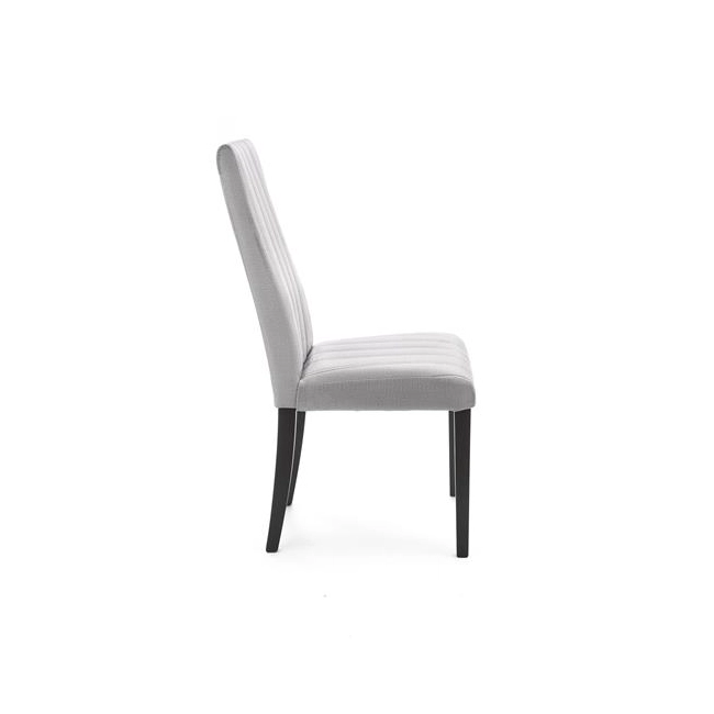 DIEGO 2 krzesło czarny / tap. velvet pikowany Pasy - MONOLITH 85 (jasny popiel) (1p=2szt)-122369